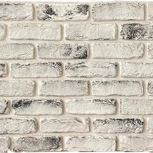 Pasek Cegły 3D Panel Ścienny Bezspoinowy XL PU Barok Blanca Biały Antracyt