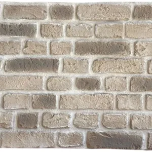 Pasek Cegły 3D Panel Ścienny Bezspoinowy XL PU Ladrillo Vintage Japanese Beż Szary