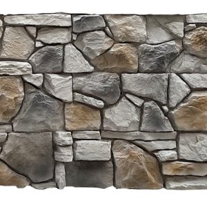 Pasek Cegły 3D Panel Ścienny Bezspoinowy XL PU Pizarra Szary