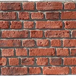 Pasek Cegły 3D Panel Ścienny Bezspoinowy XL PU Ladrillo Vintage Raja Czerwony