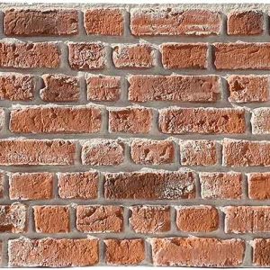 Pasek Cegły 3D Panel Ścienny Bezspoinowy XL PU Ladrillo Vintage Rustic Czerwony