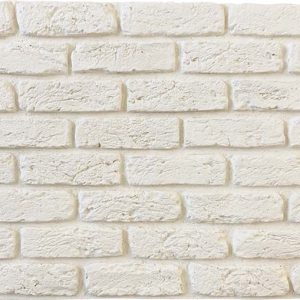 Pasek Cegły 3D Panel Ścienny Bezspoinowy XL PU Barok Blancura Biały