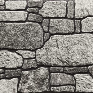 Kamienna Ściana 3D Panel EPS Średniowieczna Kamienna Ściana Szary (100 × 50 × 2 cm)
